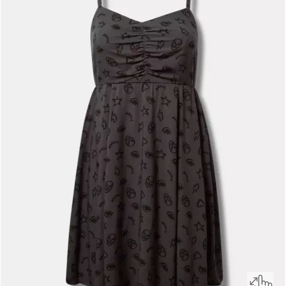 Torrid Mini Chalis Skater Dress Goth NWT 0 - L - 12